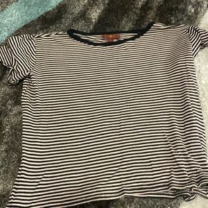 black and pink crop top